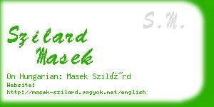 szilard masek business card